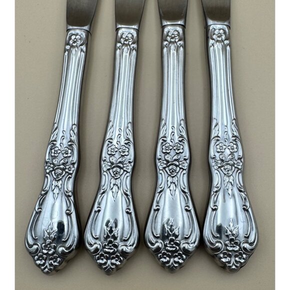 4 Oneida Distinction Deluxe KENNETT SQUARE Stainless Knives - Picture 2 of 5